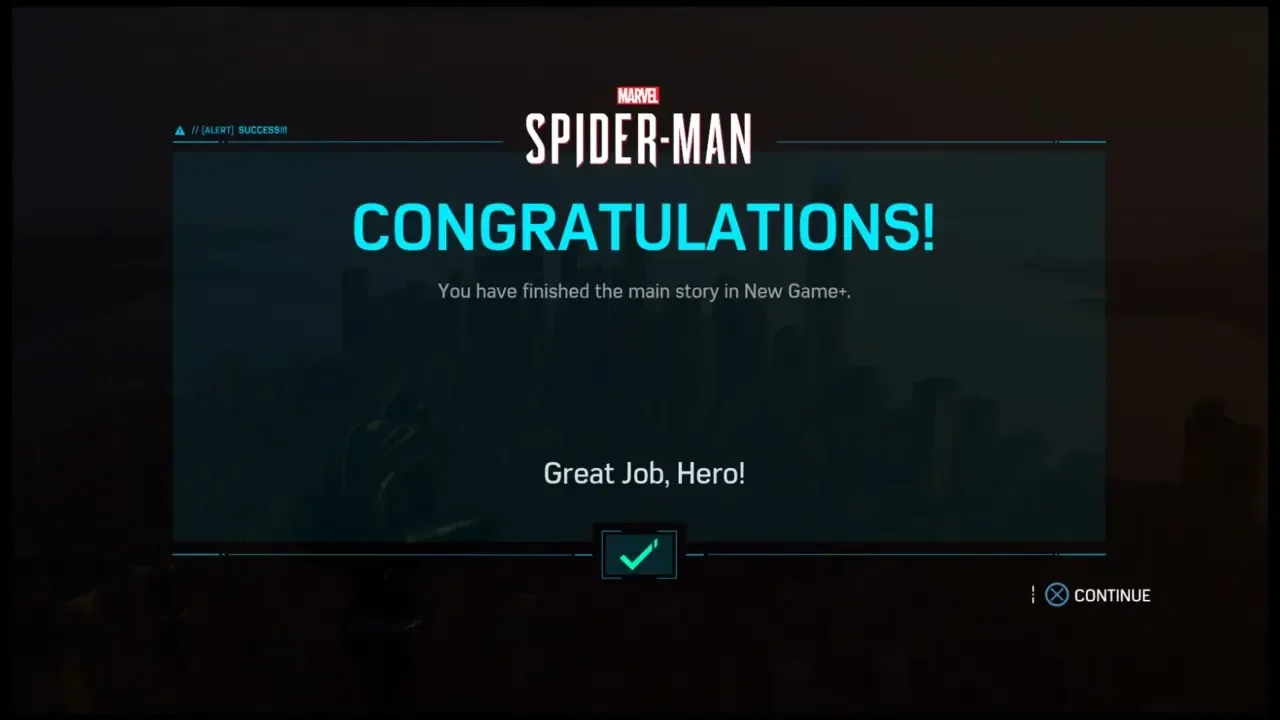 Marvel's Spider-Man: New Game Plus Update