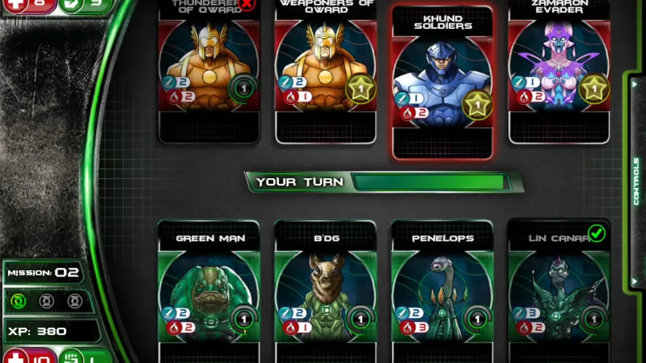 Green Lantern Battle Cards