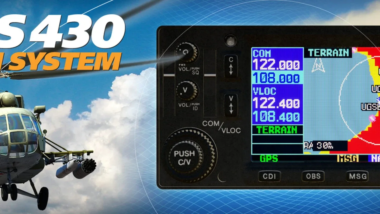DCS World: NS 430 Navigation System for Mi-8MTV2 Cockpit