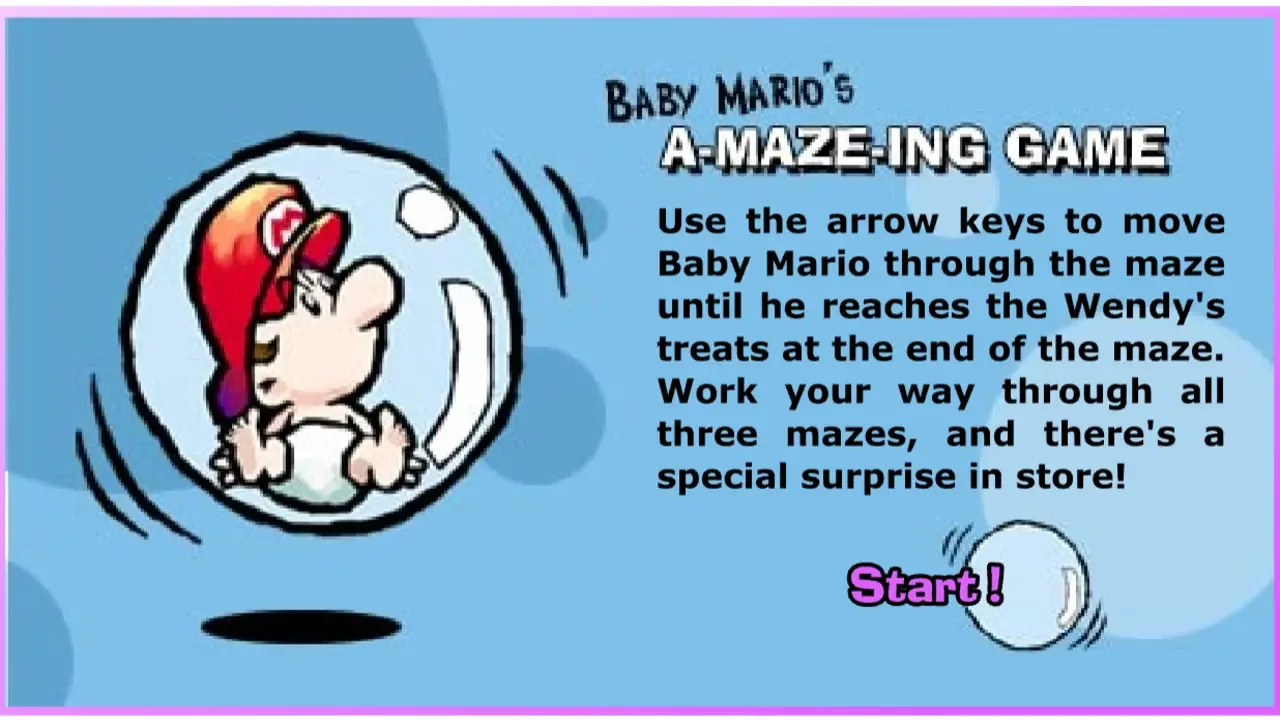 Baby Mario's A-Maze-ing Game